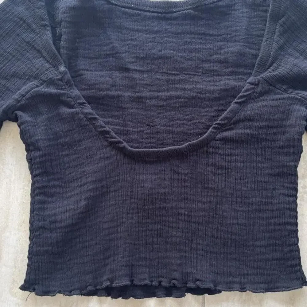 Free people black long sleeve